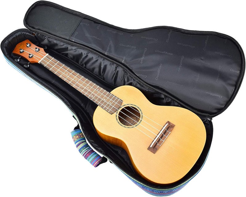 CLOUDMUSIC Ukulele Case Gig Bag Padded Backpack For Concert 23" Inch(Concert,Hawaii Blue) - Image 5