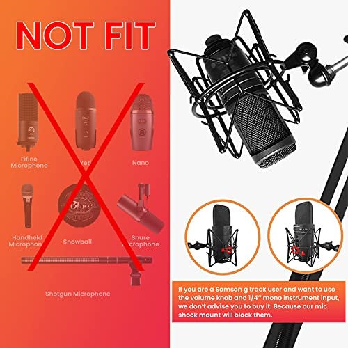 Audio Array AA-04 Metal Spider Shock Mount for Condenser Microphone | Anti Vibration, Suspension, Isolation | 4 Size Bottom Screws & Extra Replacement Elastic Bands | Recommended For Rode, Samson, etc - Image 4