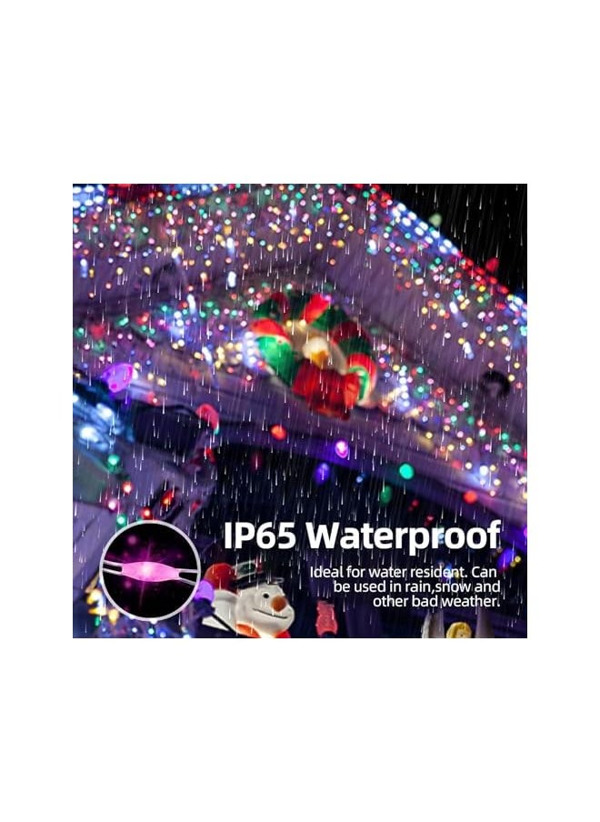 The Bros Solar String Lights(2pc),12M/39Ft 200 LED Garden String Lights,8 Modes LED String Lights, For Outdoor, Patio, Canopy, Landscape, Fairy Garden, Wedding, Holiday Party(Multi Color)  - Image 5