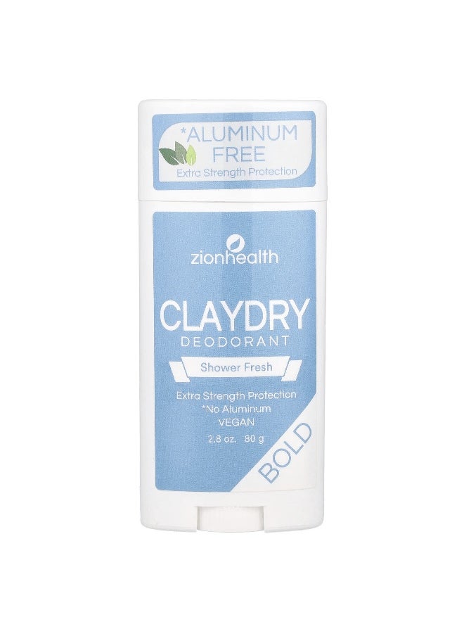 Zion Health Zion Health, Bold, ClayDry Deodorant, Shower Fresh, 2.8 oz (80 g)  - Image 1