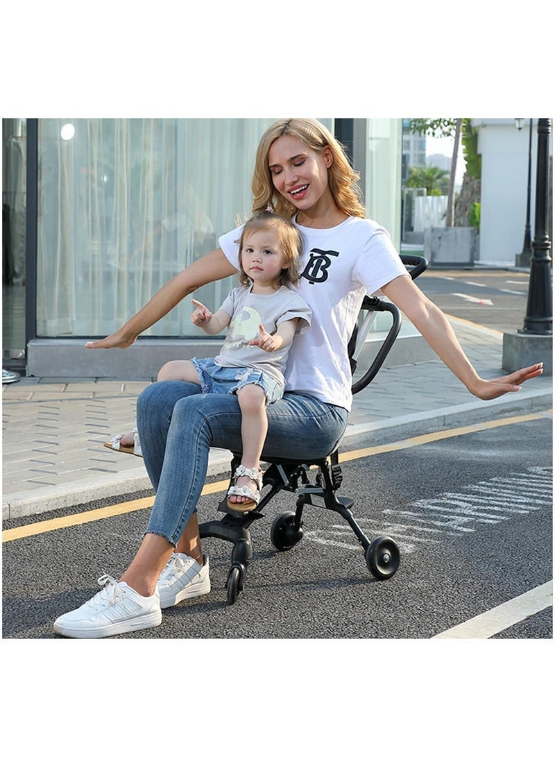 بيوينتي عربة أطفال جيبعربة سيارات قابلة للتحويل 2-في-1 - عربة سيارات خفيفة الوزن ذات طي يد واحدة مع غطاء قابل للتعديل وإطار مقاوم للصدمات ، جميع التضاريس تدور 360 درجة أمام / قفل عجلة ، متوافقة مع الطائرة العلوية وجذع السيارة ، للأطفال الصغار - Image 4