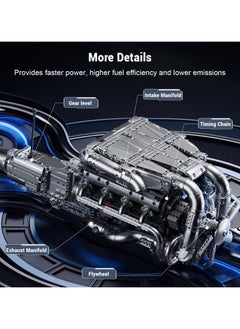 mould king V8 Engine Build Toy Set, twin-turbocharged engine building blocks, V8 Gasoline Engine Show collection models, educational toys with electric motor engines, children and adults, ages 14 + (2899+PCS), Muold King 10168  - Image 5