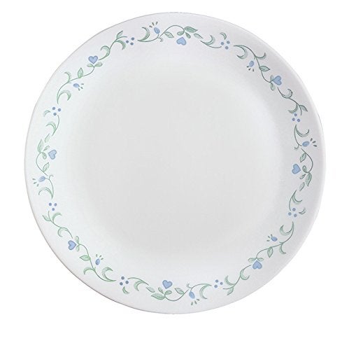 Corelle Vitrelle Glass 12-Piece Country Cottage Chip and Break Resistant Dinner Set, Green/Blue - 3029B - Image 5