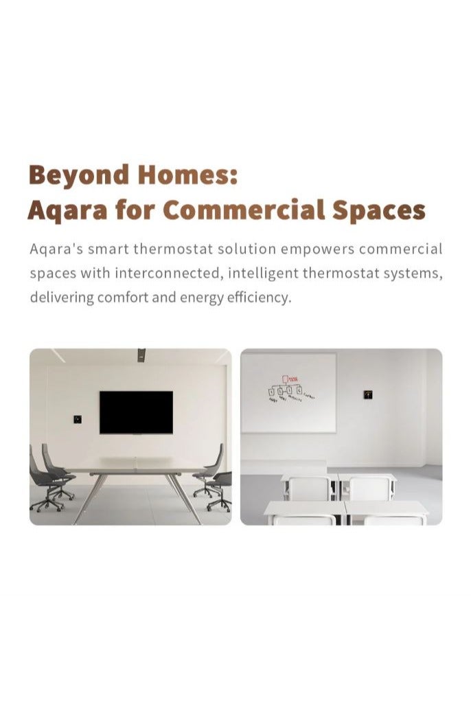 أكارا Aqara W400 Smart Thermostat FCU Version ZNWKQ14LM – Matter-Compatible Whole-Home Climate Control WT-A01D Global - Image 3