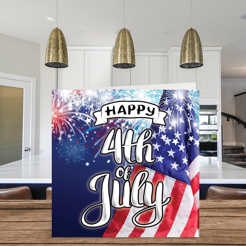 Stuff4 Fourth of July Cards for Men Women  4th of July  Independence Day Card for Mom Dad Papa Pops Brother Sister Son Daughter Grandma Grandpa 57 x 57 Inch 4th of July Greeting Cards - Image 3