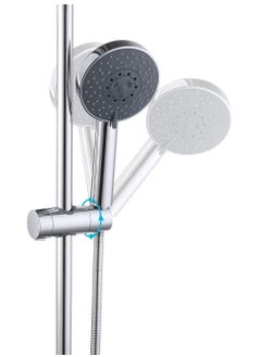 Rubik Shower Head Holder for Slide Bar, 18-25MM Adjustable, 360 Degree Rotation Shower Sprayer Mounting Rail Slider Bracket (ABS Chrome)  - Image 5
