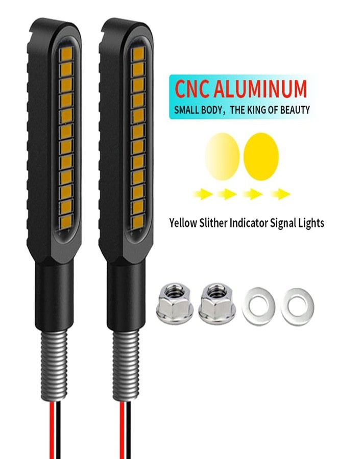 BlyilyB Waterproof Motorcycle Blinkers Indicator Turn Signal Amber Flowing Sequential Universal Lamp (Pack of 2) - Image 2
