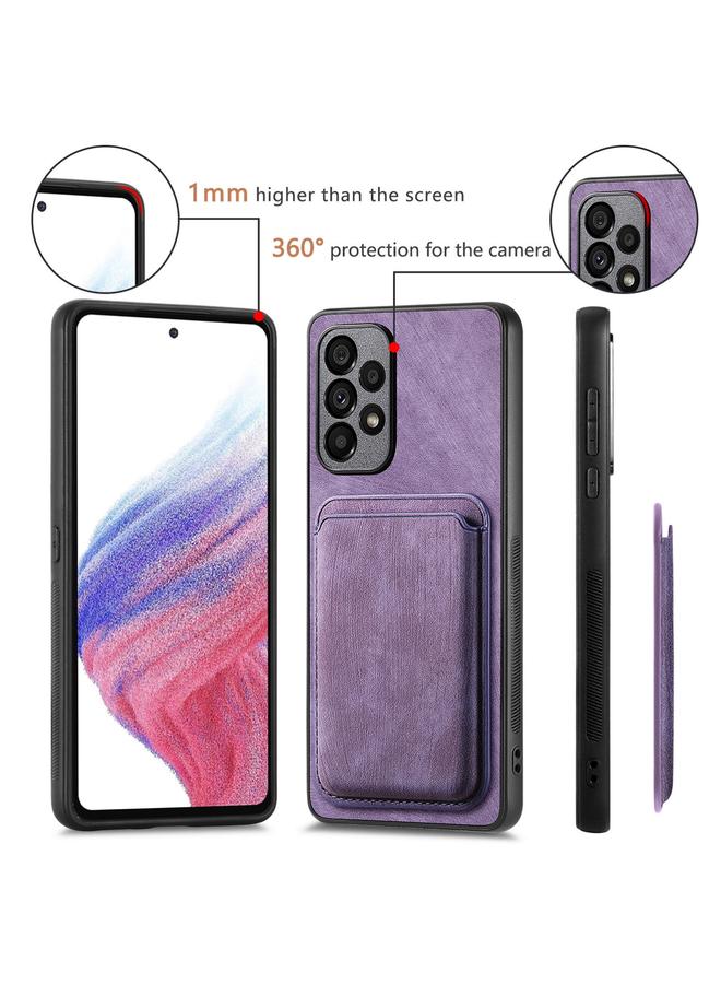 اس-توب جراب هاتف Samsung Galaxy A53 من الجلد بتصميم كلاسيكي مع حقيبة بطاقات مغناطيسية - Image 4