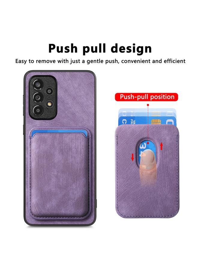 اس-توب جراب هاتف Samsung Galaxy A53 من الجلد بتصميم كلاسيكي مع حقيبة بطاقات مغناطيسية - Image 2