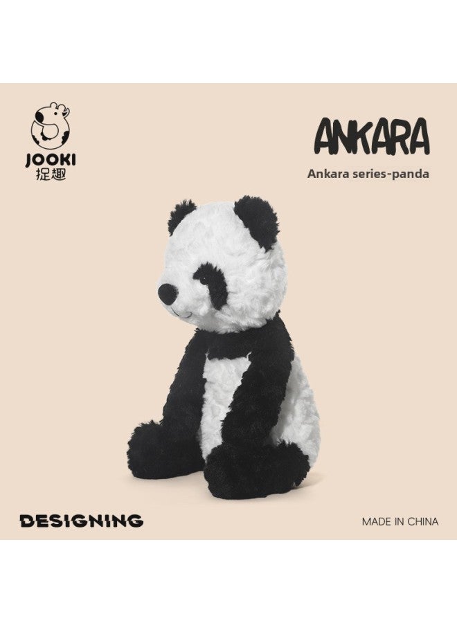 Ankara Panda Plush Toy Cute Doll Pacifying Doll Birthday Gift Doll Sleeping Pillow Women-Color:Catch Fun Ankara-Panda-Bundle Pocket-Height:Sitting Height 28cm