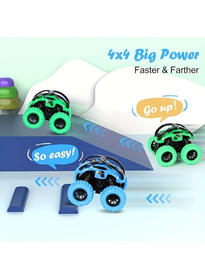 مجموعة سيارة مونستر الزرقاء لعبة هدية للأولاد والبنات عمر 3-6 سنوات - Image 5