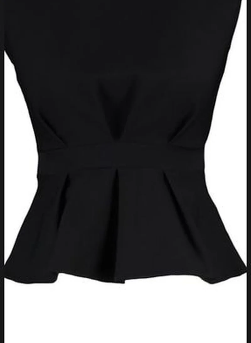 trendyol Black Woven Crew Neck Tank Top TWOAW23BZ00559