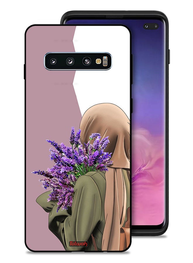 Tolwak Samsung Galaxy S10 Plus Protective Case Cover Holding Flower - Image 1