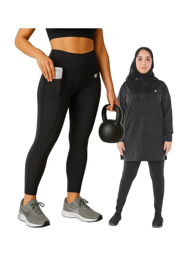 Moveletix Modest Set Activewear Leggings & Hoodie Luxury Oversized - Image 1