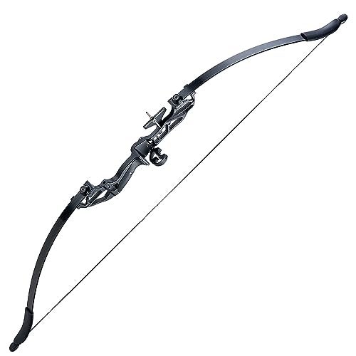 TOPARCHERY Archery Takedown Recurve Bow Hunting Long Bow Alloy Riser for Outdoor Shooting Training- Right Hand - Draw Weight 30lbs 40lbs - with Arrow Sight, Arrow Brush (Black-30lb) - Image 2