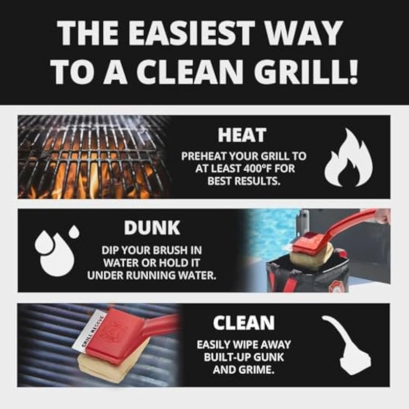 عربست جريل ريسكيو راس مكشطة قابلة للاستبدال للشواء، خالية من الشعيرات - ادوات مكشطة متينة وفريدة من نوعها لشبكات الحديد الزهر او الستانلس ستيل، منظف الشواء (فرشاة شواء) - Image 4