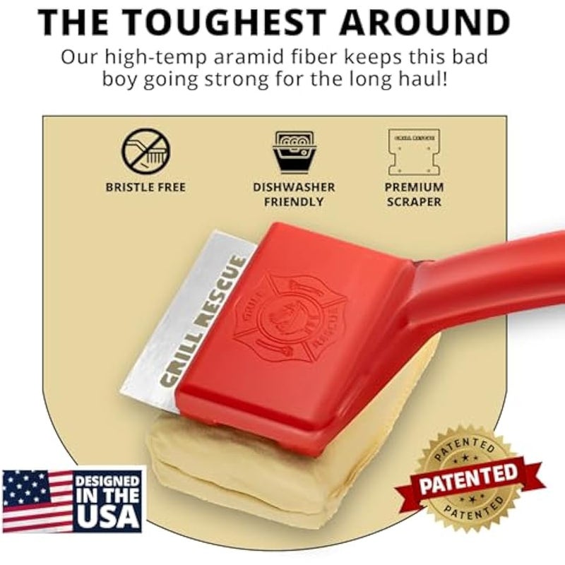 عربست جريل ريسكيو راس مكشطة قابلة للاستبدال للشواء، خالية من الشعيرات - ادوات مكشطة متينة وفريدة من نوعها لشبكات الحديد الزهر او الستانلس ستيل، منظف الشواء (فرشاة شواء) - Image 2