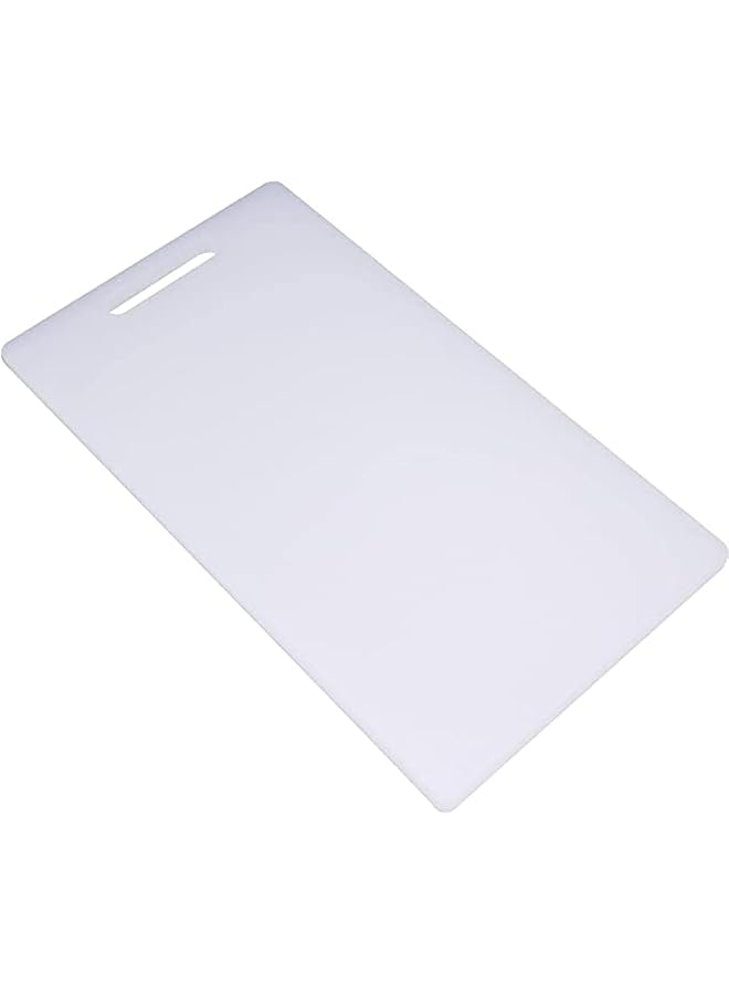 إي سي في في لوح تقطيع بلاستيكي مع قاعدة غير قابلة للانزلاق، مثالي للفواكه والخضروات، فتحة تعليق لسهولة التخزين، لوح تقطيع للمطبخ متعدد الأغراض مزدوج الاستخدام 33 × 21 سم - Image 1