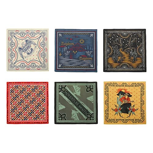Bioworld Lightweight Americana 22"x22" 6-Pack Bandana Set - Image 1