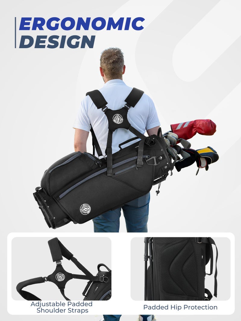 Sturdum 7 Way Golf Stand Bag, Lightweight Golf Bags for Men Women with Full-Length Dividers, Ergonomic Design, Weather-Resistant, Multi Pockets - Image 4