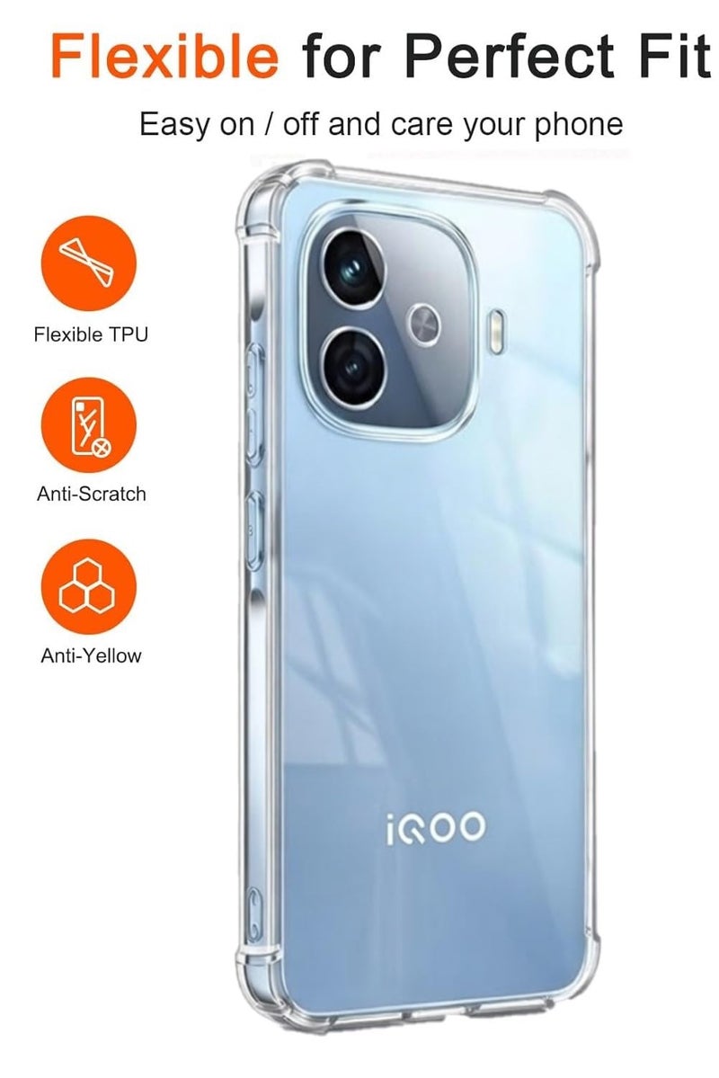 Lustree iQOO Neo 10R Back Cover Transparent Case | Clear TPU Shockproof Case with Four Corner Protection & Raised Camera Guard | Slim Protective Mobile Phone Cover for iQOO Neo 10R - Image 3