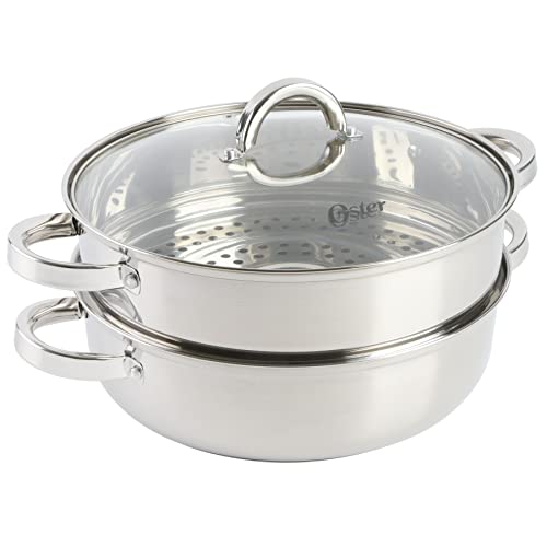 Oster Oster Sangerfield Stainless Steel Cookware 30Quart Dutch Oven wSteamer Basket 