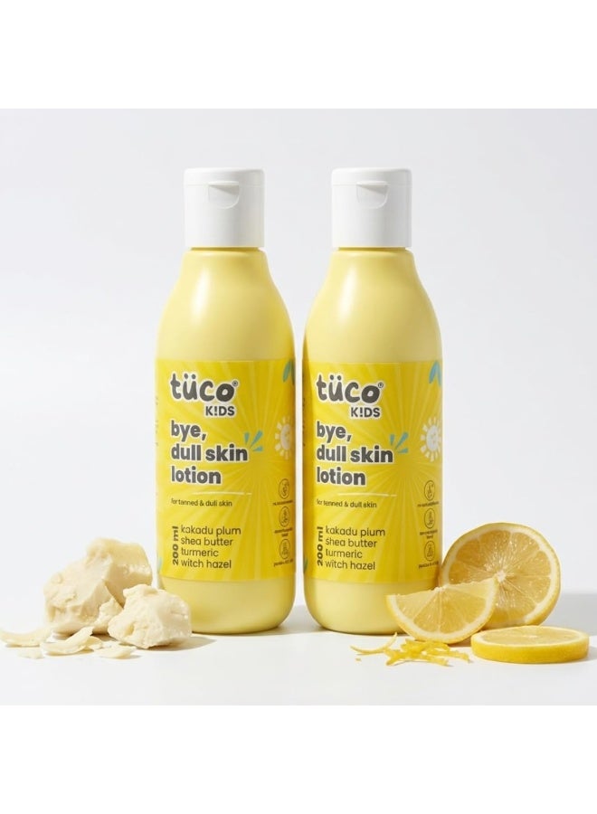 Tuco® Body Lotion for Dry & Oily Skin Kids | Daily Use | Removes Tan, Moisturizes, Hydrates & Nourishes | Enriched with Shea Butter, Turmeric, Kakadu Plum | SLS & Paraben free | 400 ml - Image 1