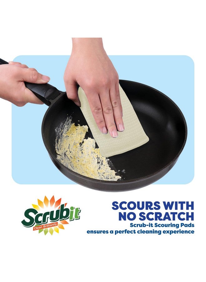SCRUBIT Multipurpose Scouring Pad By Scrubit Nonscratch Cleaning Dobie Pads For Pots Pans Dishes Utensils & Nonstick Cookware Sponge Scrubbers Use For Kitchen Bathroom & More 6 Pack - Image 4