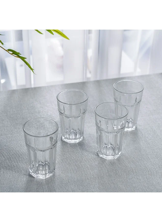 DANUBE HOME Minetta 6-Piece Tumbler Glass Set - 430ml Premium Glassware for Scotch, Whisky & Wine - Elegant On the Rocks Tumblers for Home & Entertaining