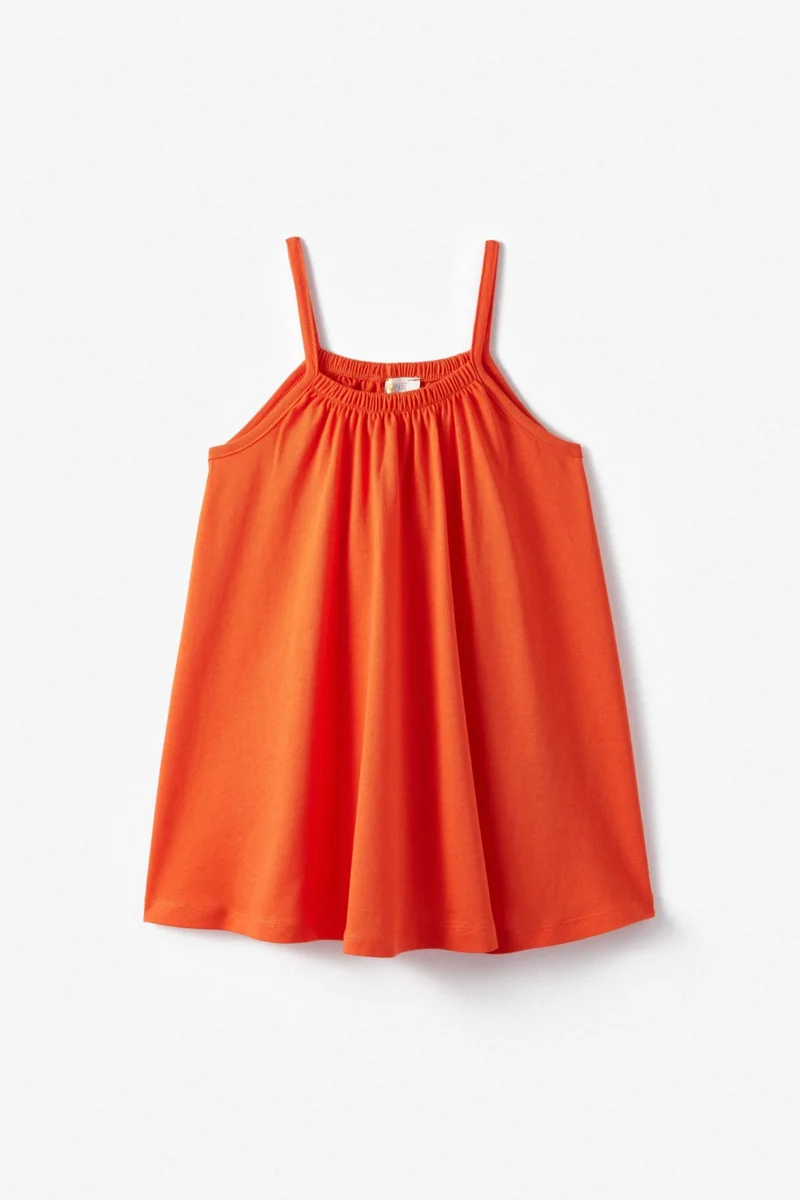 JUNE Girl's Collared Strap Dress