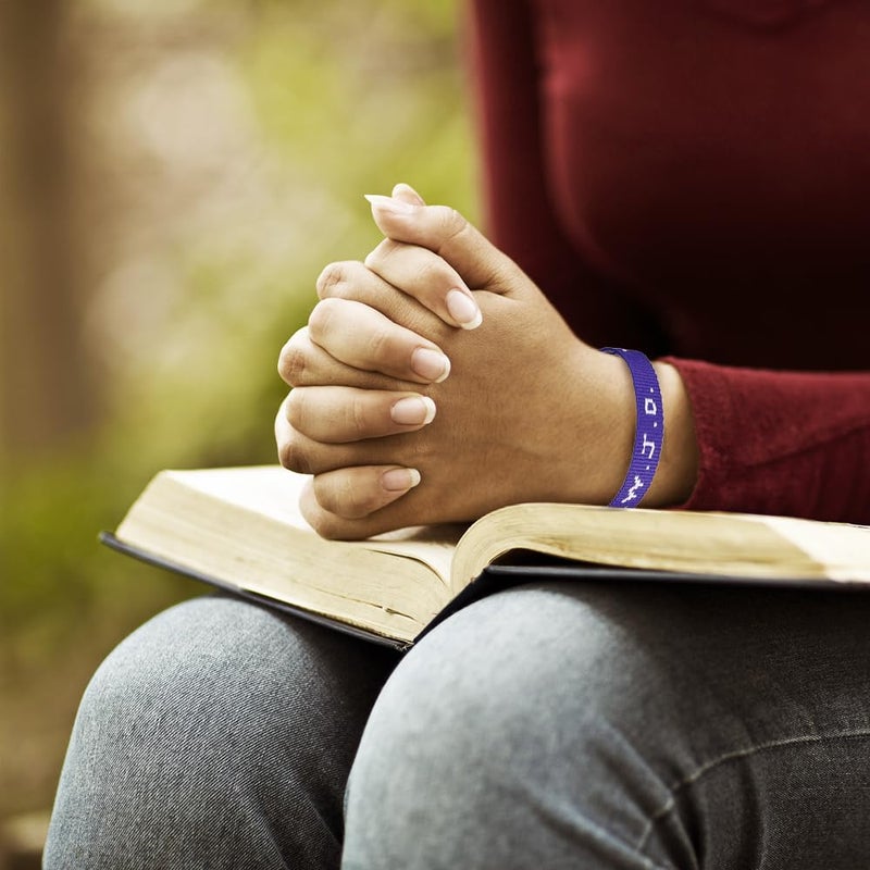 ArtCreativity WWJD Bracelets (Pack of 24) - What Would Jesus Do Wrist Band - Universal Size -W.W.J.D. Webbing Bands - Four Assorted Colors - Religious Party Favors for Boys and Girls - Image 4