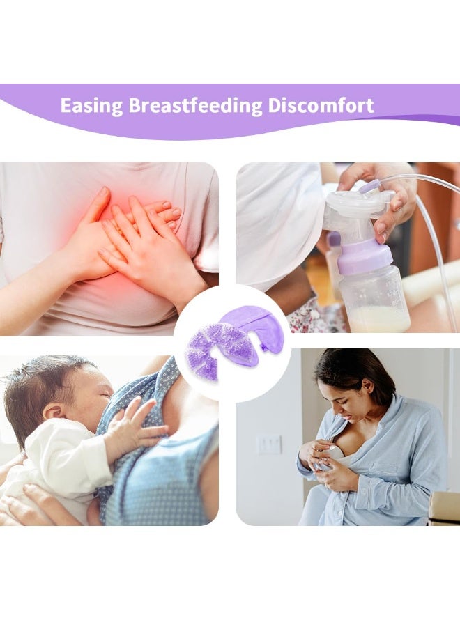 CONBELLA Hot Cold Gel Bead Breast Therapy Pack,Breast Ice Packs for Breastfeeding,Relief for Breastfeeding,Nursing Pain, Mastitis,Engorgement,Plugged Ducts, Boost Milk Let-Down & Production (#42 Purple) - Image 4