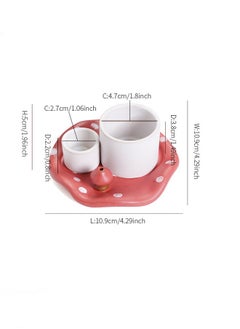 General Mushroom ceramic aromatherapy candle holder holy wood tray tray ceramic base candle holder versatile home decorations  - Image 3