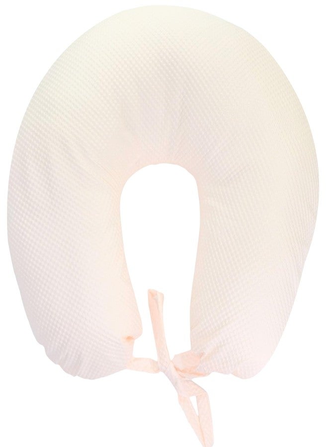 فوي دروب وسادة تغذية للأطفال حديثي الولادة من فوي دروب، وسادة رضاعة بتصميم سياج أمان لدعم إضافي للطفل. (لون خوخي) - Image 1