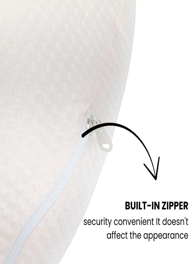 فوي دروب وسادة تغذية للأطفال حديثي الولادة من فوي دروب، وسادة رضاعة بتصميم سياج أمان لدعم إضافي للطفل. (لون خوخي) - Image 4