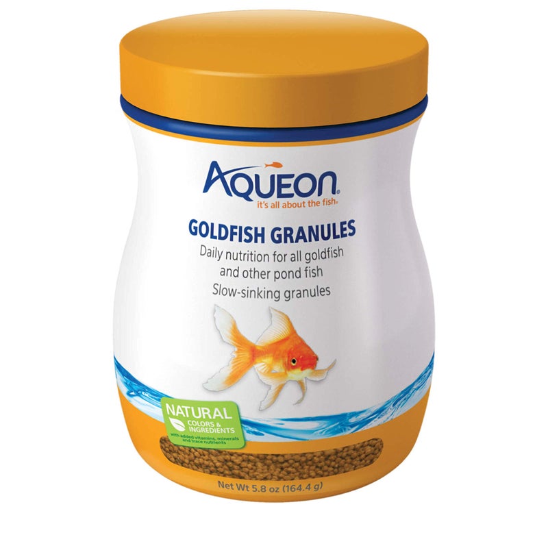Aqueon Goldfish Fish Food Slow Sinking Granules, 5.8 Ounce, 100106053 - Image 1