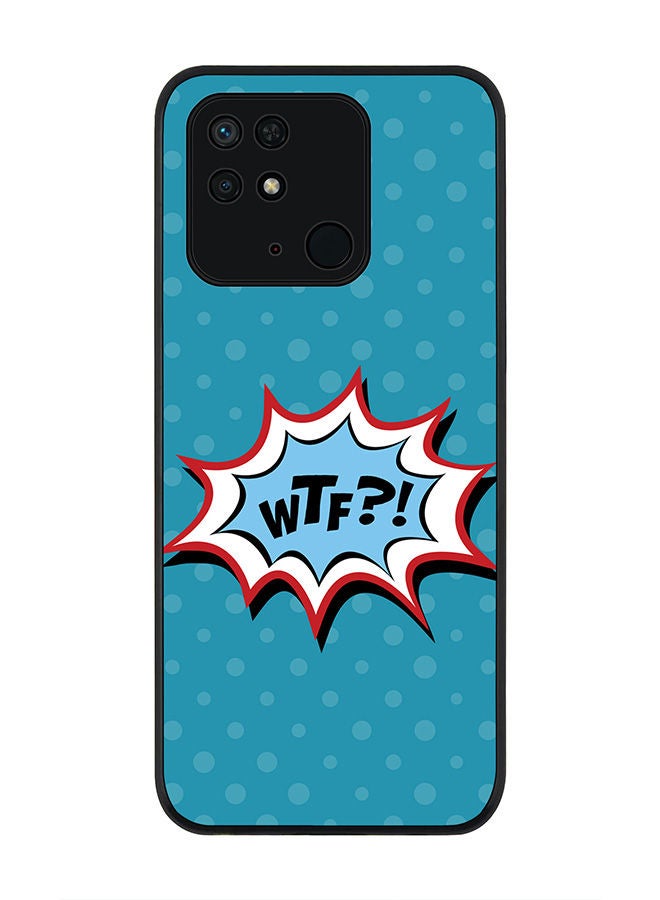 Stylizedd Rugged Black edge case for Redmi 10C 4G  Slim fit Soft Case Flexible Rubber Edges Anti Drop TPU Gel Thin Cover - WTF - Image 1