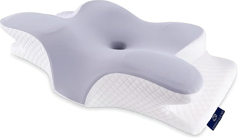 Harmony Homes Essentials 360° Butterfly Memory Foam Cervical Pillow | Orthopedic Neck & Shoulder Support | Pain Relief for Side & Back Sleepers | Ergonomic Dual-Height | Cooling Washable Cover - Image 1