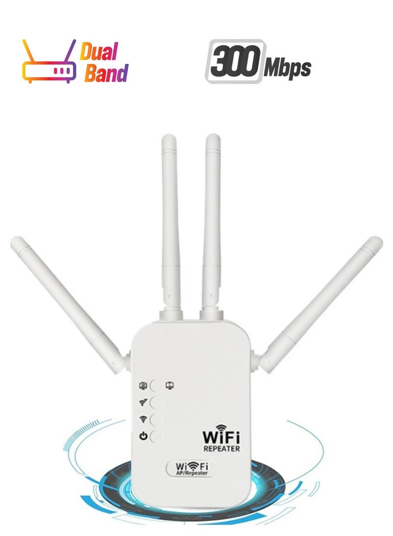 ESSAGER Routers WIFI, Repetidor de Wifi Extensor de Cobertura Inalámbrico Universal, 2.4G/5G,300Mbps, Extensor de Rango de Repetidor WiFi, Enchufe de Pared, Plug and Play, Modo AP Compatible  - Image 1