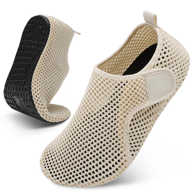 Scurtain Womens Water Shoes for Adult Youth Swim Beach Pool River Shoes Men Barefoot Sea Aqua Shoes for Women Summer Slip on Mesh Flats Rubber Size - Image 1