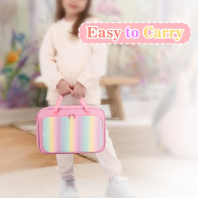 Graoso Carrying Case متوافق مع Barbie Doll (12 بوصة) حالة تخزين متوافقة مع باربي مع حزام مقبض الكثير - Image 5