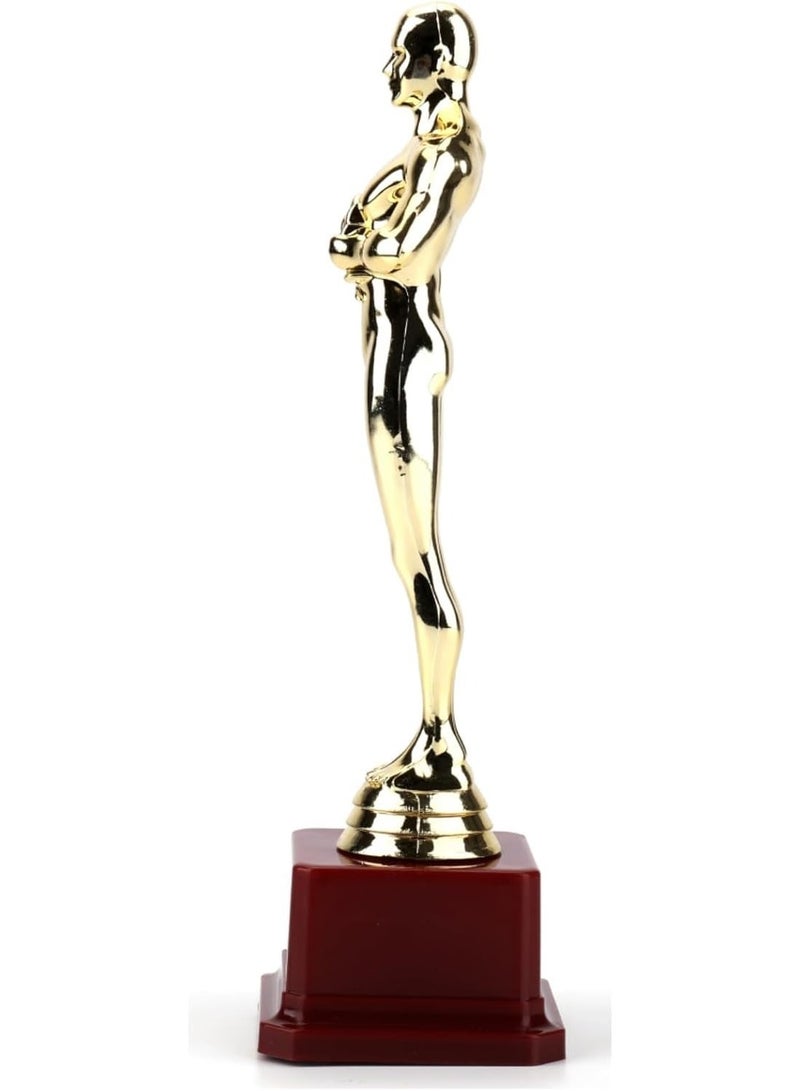 A classic gold award statuette with an elegant design and sturdy base - 24cm - perfect for parties, souvenirs, and school recognition - Image 3