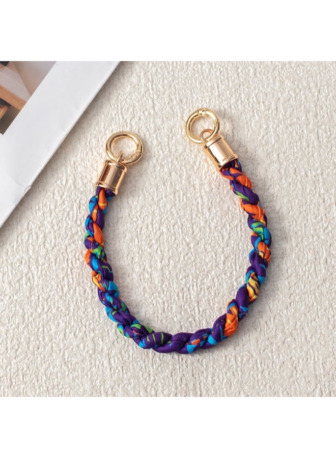 NIBEMINENT Beaded Phone Lanyard, Anti Lost Removable Wrist Strap, Short Chain Bracelet Pendant, Phone Keychain Lanyard,2/Purple - Image 1