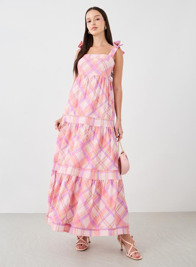 Take Two Plaid Tiered Dress - Image 1
