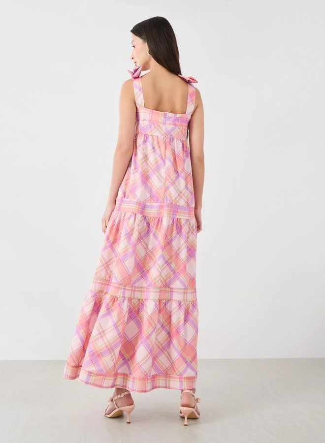 Take Two Plaid Tiered Dress