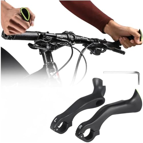 Svzadipe Bike Handlebar Ends Ergonomic No-Slip Bicycle Bar Ends Extension MTB Road Mountain Bike Bar Extender for 21.8-22.8mm Handlebar,1 Pair (Long) - Image 1