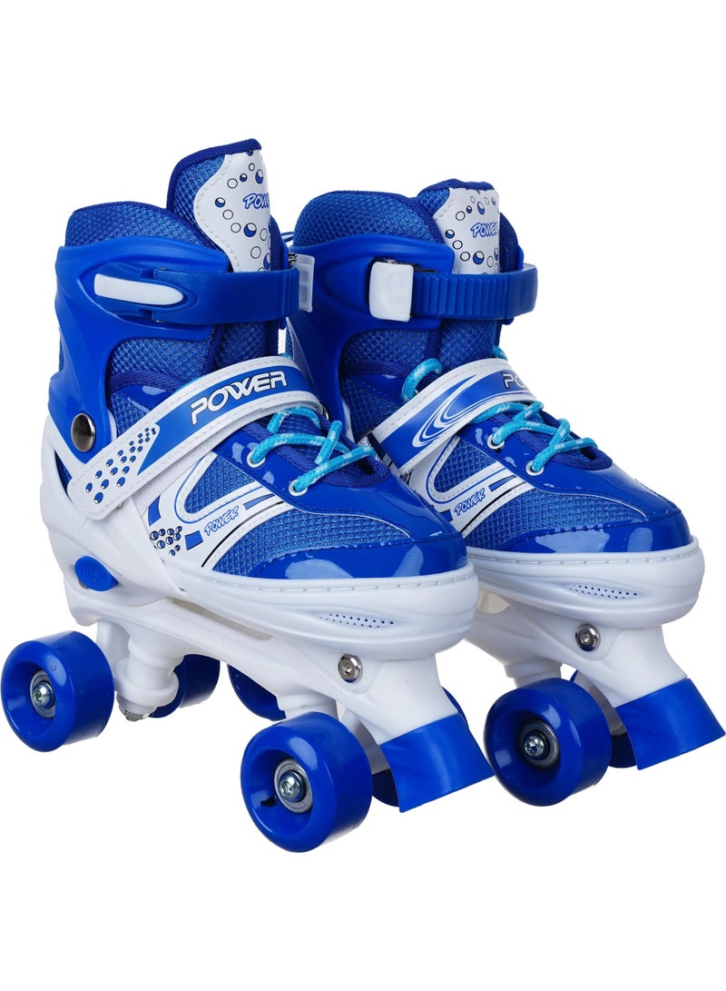 Toy Box Kids Unisex Four Wheel Roller Skating Shoes Large Size (39-42)-Blue - Image 2
