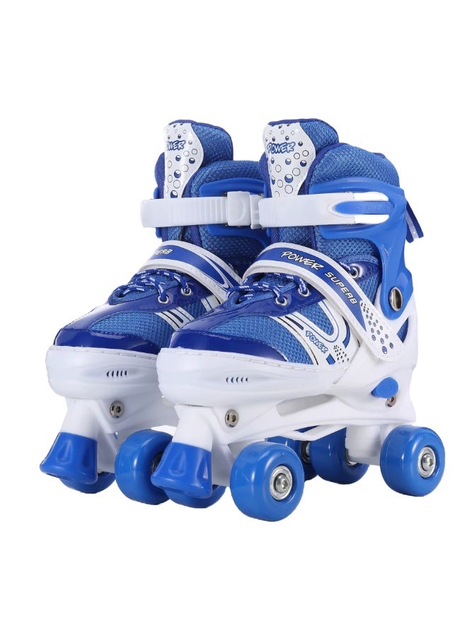 Toy Box Kids Unisex Four Wheel Roller Skating Shoes Large Size (39-42)-Blue - Image 1