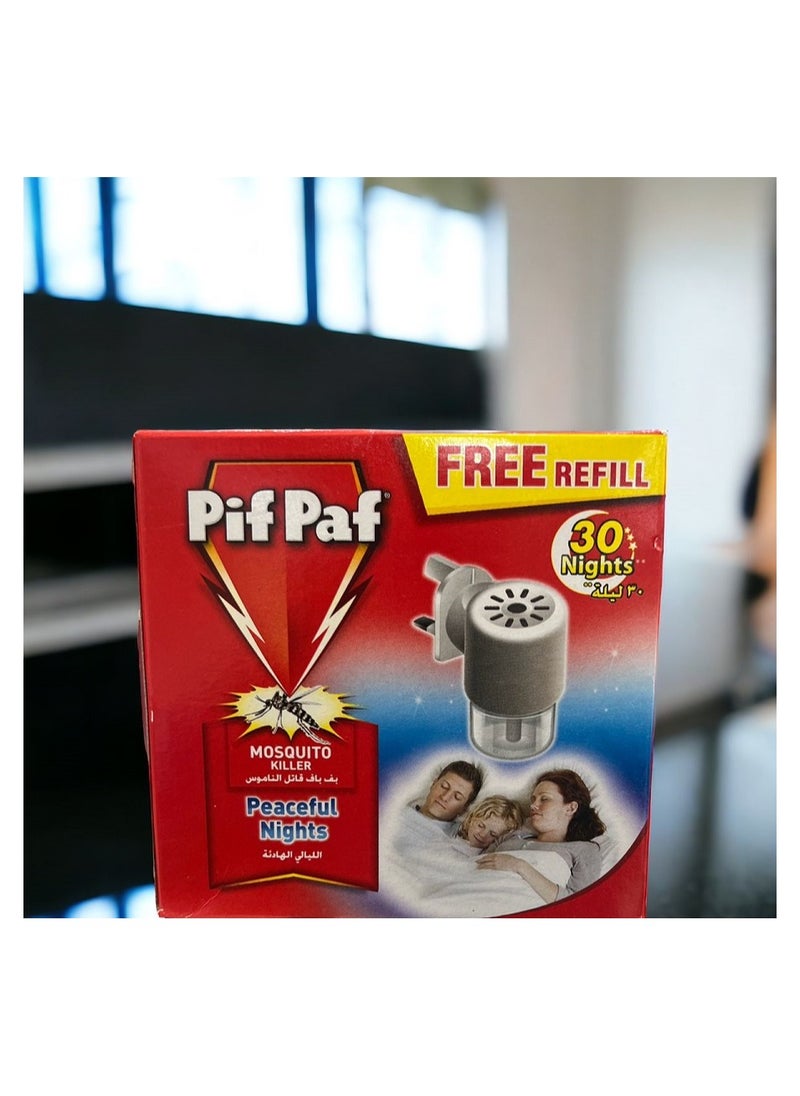 Pif Paf Mosquito killer device for quiet nights, 28 milliliters 