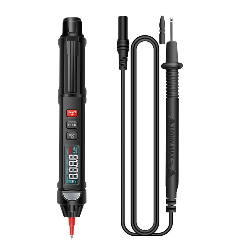 ANENG A3008 Pen Multimeter 6000 Counts Digital Multimeter Meter Tester with LCD Display Backlight Flashlight NCV Auto-off for Voltage Current Resistance Capacitance Diode Continuity Test (Color - Image 1